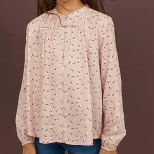 H&M Girls pink floral blouse